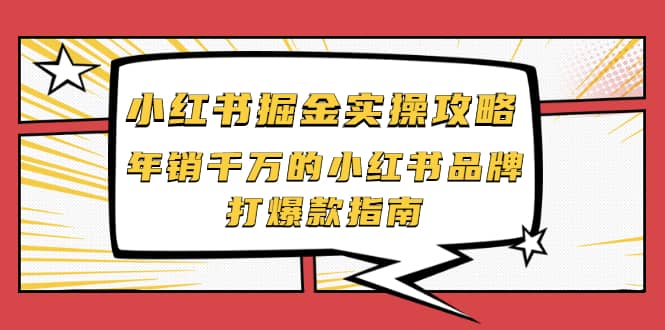 小红书掘金实操攻略，年销千万的小红书品牌打爆款指南网创吧-网创项目资源站-副业项目-创业项目-搞钱项目念念云网创