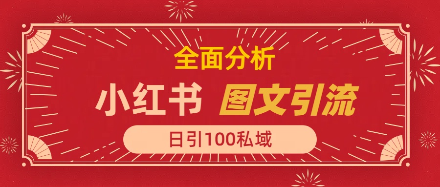 小红书图文引流，全面解析日引100私域流量是怎样做到的网创吧-网创项目资源站-副业项目-创业项目-搞钱项目念念云网创